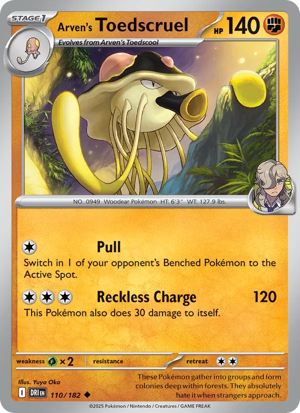 Arven's Toedscruel - Destined Rivals - #110 - Near Mint - Pokemon Card