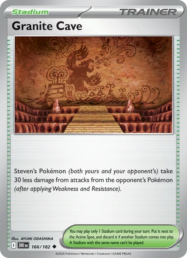 Granite Cave - Destined Rivals - #166 - Near Mint - Pokemon Card