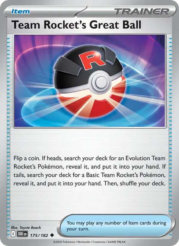Team Rocket's Great Ball - Destined Rivals - #175 - Near Mint - Pokemon Card