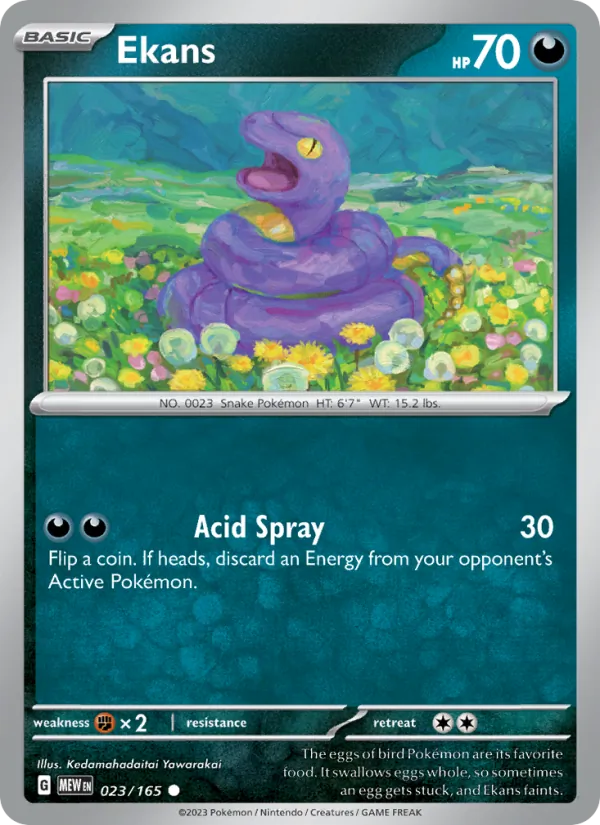 Ekans #23/165 Scarlet & Violet 151 Near Mint Pokemon Card