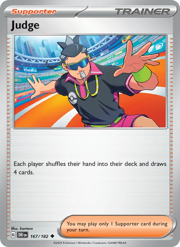 Judge - Destined Rivals - #167 - Near Mint - Pokemon Card