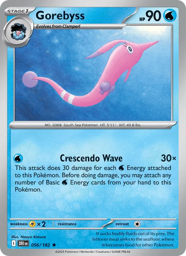 Gorebyss - Destined Rivals - #056 - Near Mint - Pokemon Card