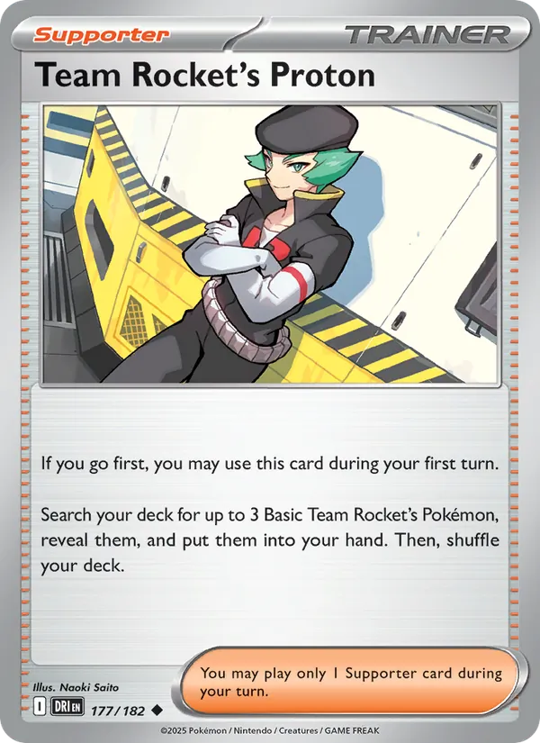 Team Rocket's Proton - Destined Rivals - #177 - Near Mint - Pokemon Card