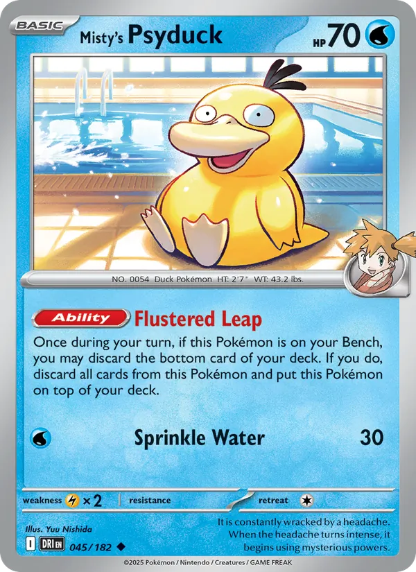 Misty's Psyduck - Destined Rivals - #045 - Near Mint - Pokemon Card