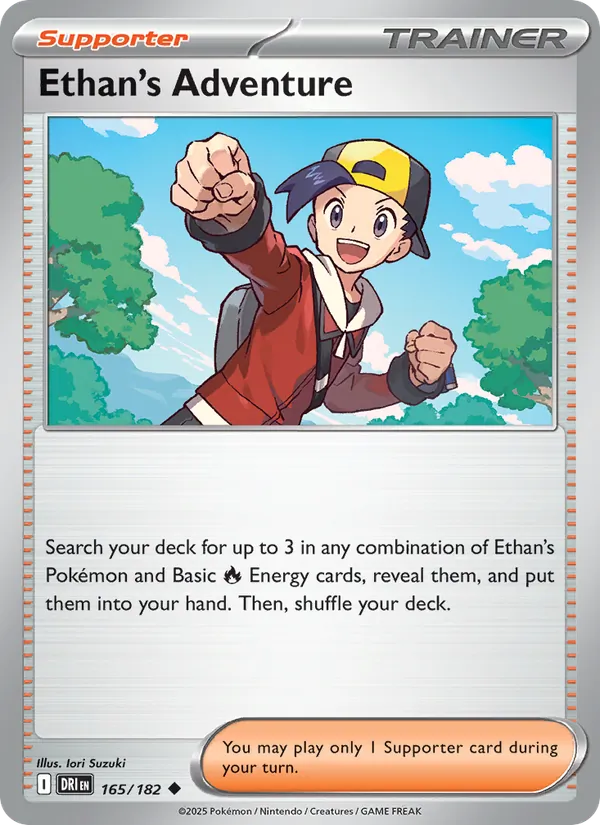 Ethan's Adventure - Destined Rivals - #165 - Near Mint - Pokemon Card