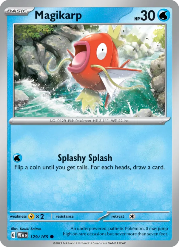 Magikarp #129/165 Scarlet & Violet 151 Near Mint Pokemon Card