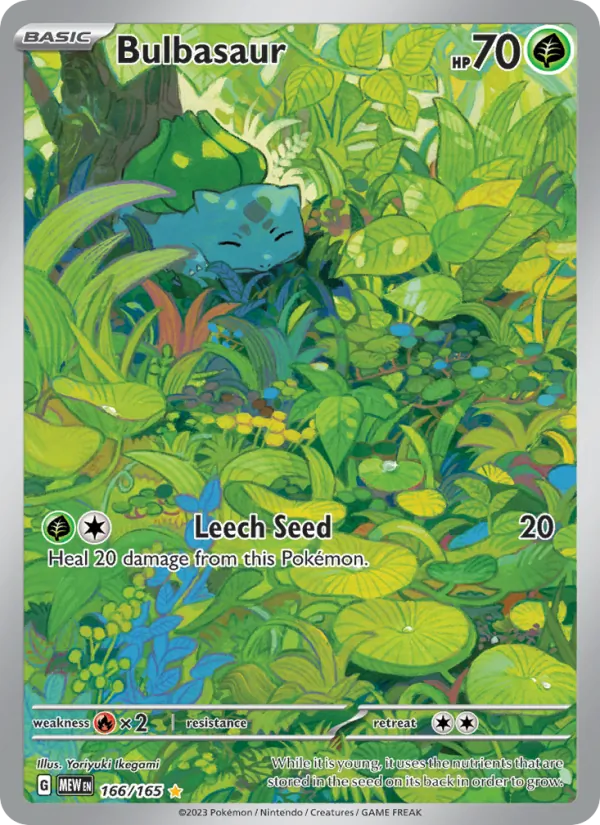 Bulbasaur #166/165 Scarlet & Violet 151 Near Mint Pokemon Card