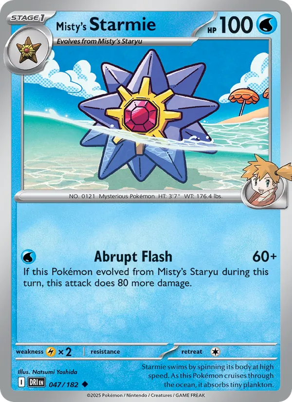 Misty's Starmie - Destined Rivals - #047 - Near Mint - Pokemon Card