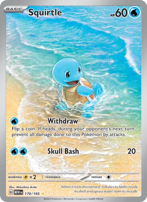 Squirtle #170/165 Scarlet & Violet 151 Near Mint Pokemon Card