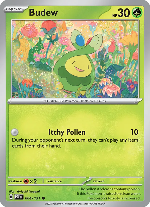 Budew - Prismatic Evolutions - #4 - Near Mint - Pokemon Card