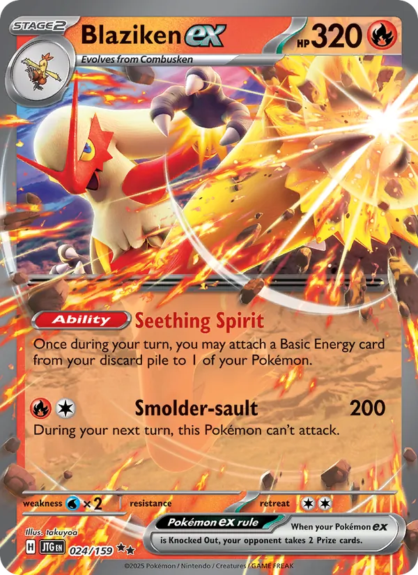 Blaziken ex - Journey Together - #024 - Near Mint - Pokemon Card
