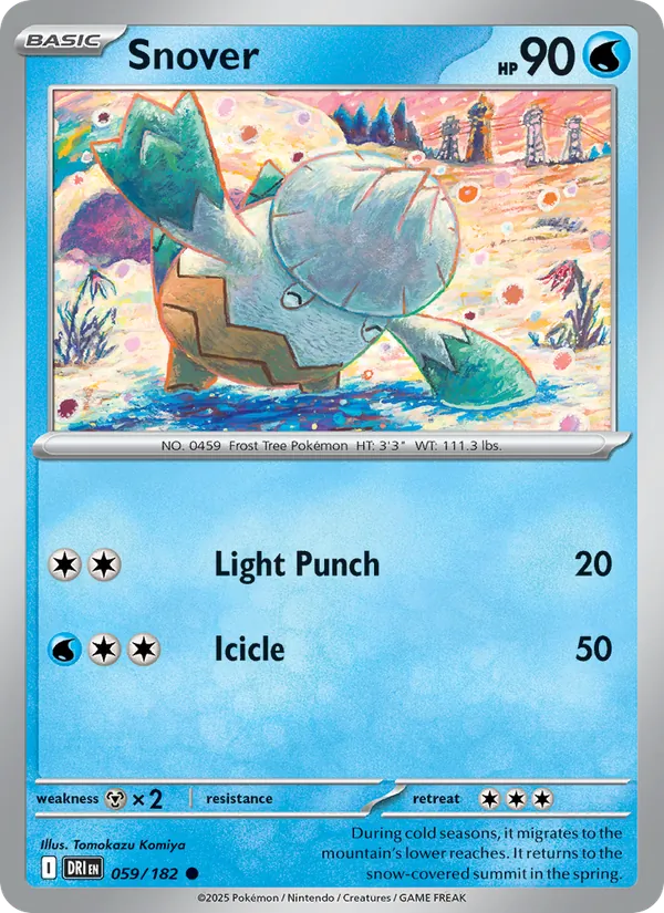 Snover - Destined Rivals - #059 - Near Mint - Pokemon Card