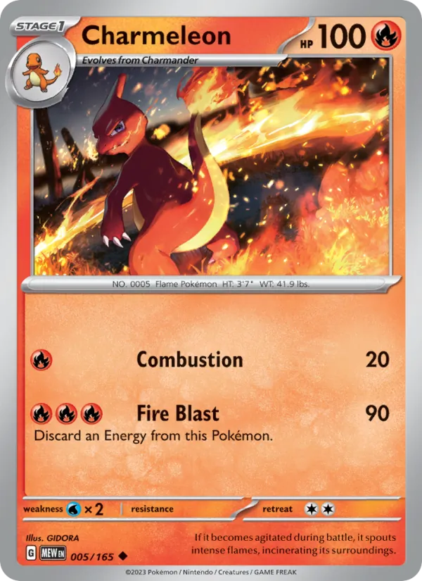 Charmeleon #5/165 Scarlet & Violet 151 Near Mint Pokemon Card