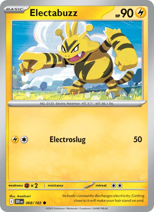 Electabuzz - Destined Rivals - #068 - Near Mint - Pokemon Card