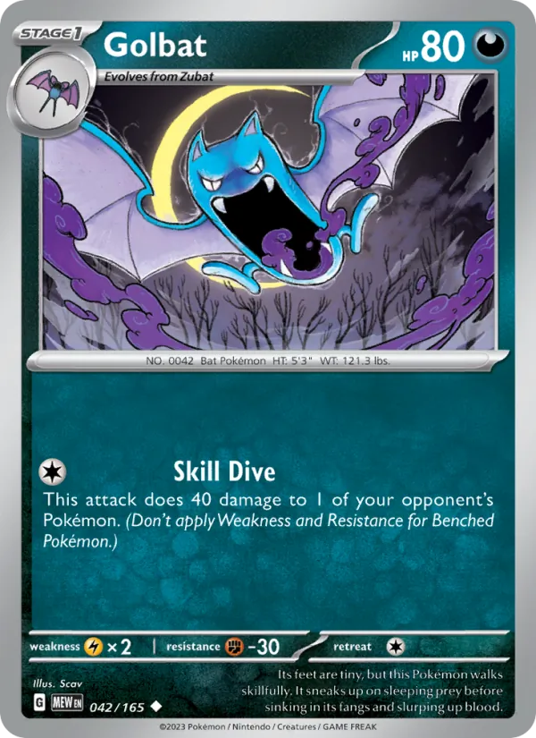 Golbat #42/165 Scarlet & Violet 151 Near Mint Pokemon Card