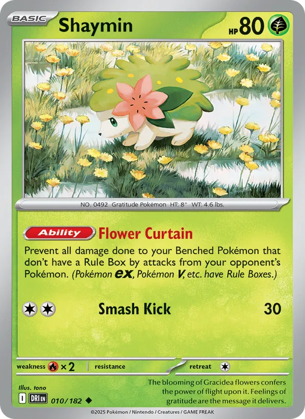 Shaymin - Destined Rivals - #010 - Near Mint - Pokemon Card
