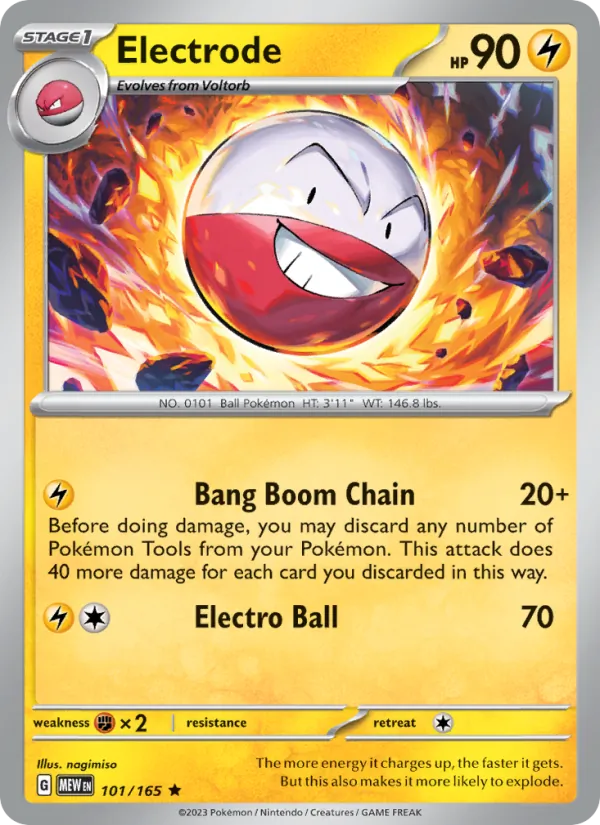 Electrode #101/165 Scarlet & Violet 151 Near Mint Pokemon Card