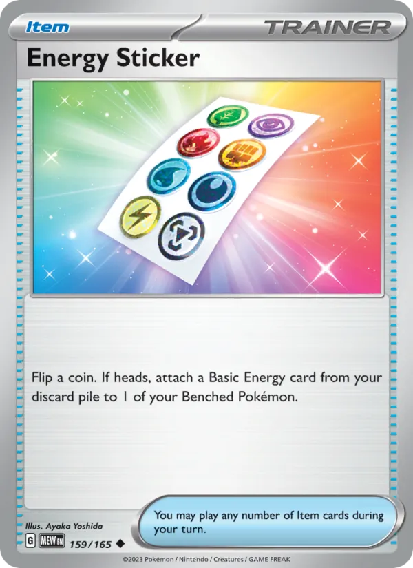 Energy Sticker #159/165 Scarlet & Violet 151 Near Mint Pokemon Card