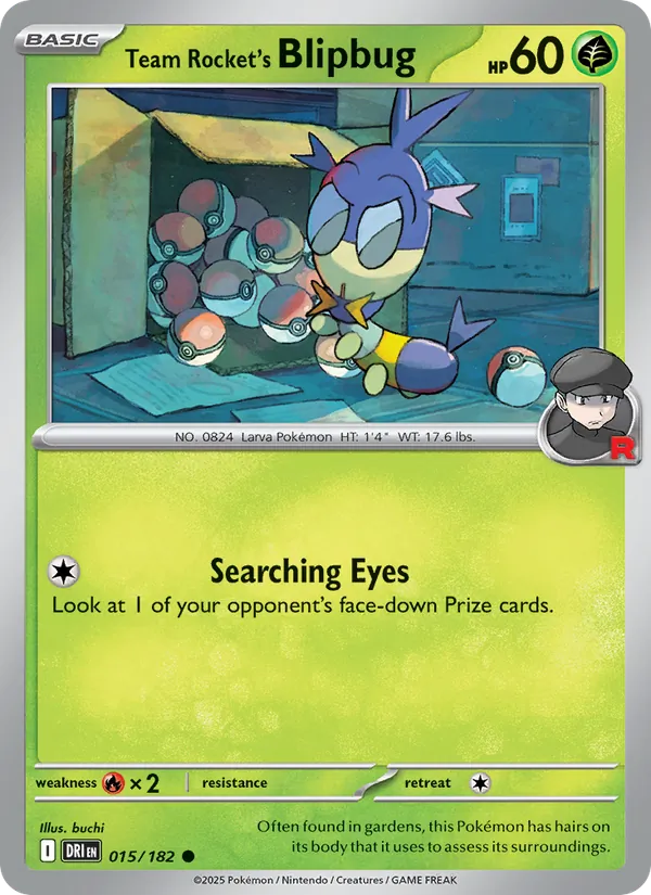 Team Rocket's Blipbug - Destined Rivals - #015 - Near Mint - Pokemon Card