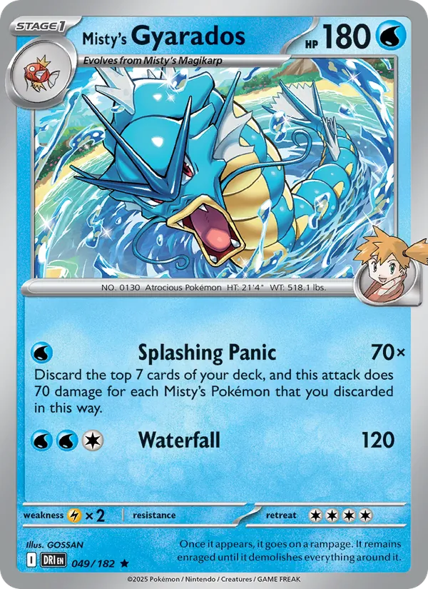 Misty's Gyarados - Destined Rivals - #049 - Near Mint - Pokemon Card