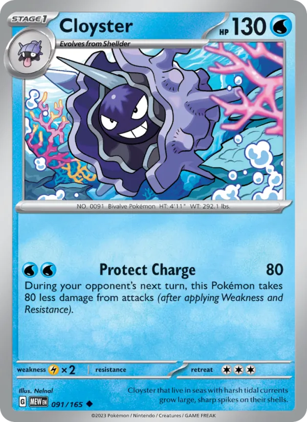 Cloyster #91/165 Scarlet & Violet 151 Near Mint Pokemon Card