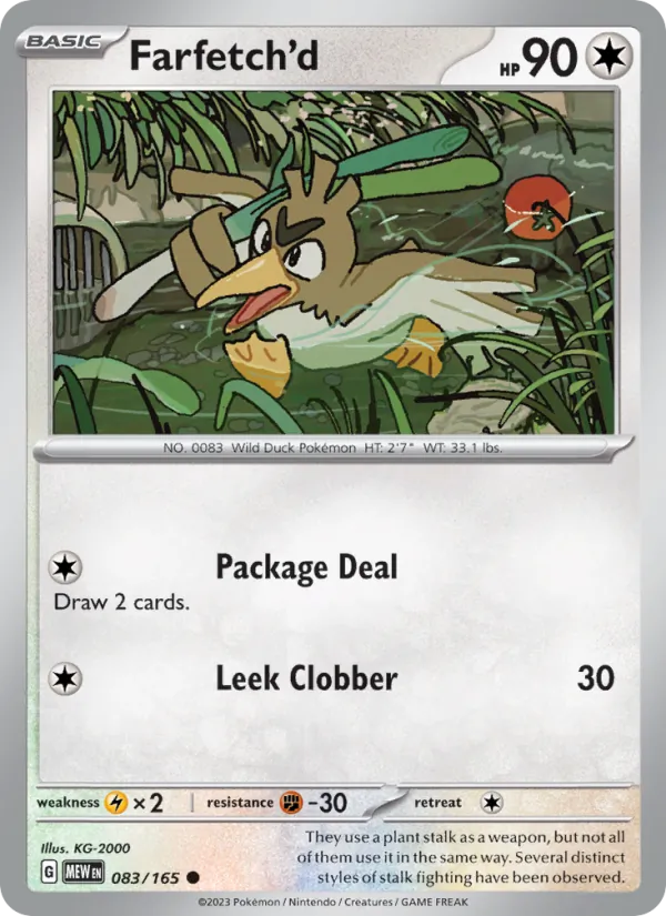 Farfetch'd #83/165 Scarlet & Violet 151 Near Mint Pokemon Card