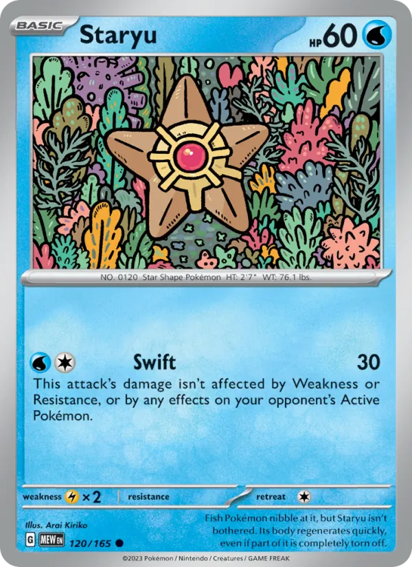 Staryu #120/165 Scarlet & Violet 151 Near Mint Pokemon Card