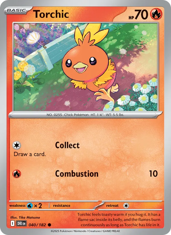 Torchic - Destined Rivals - #040 - Near Mint - Pokemon Card