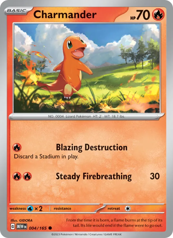 Charmander #4/165 Scarlet & Violet 151 Near Mint Pokemon Card