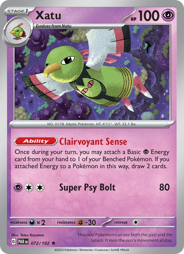 Xatu - Paradox Rift - #72 - Near Mint - Pokemon Card