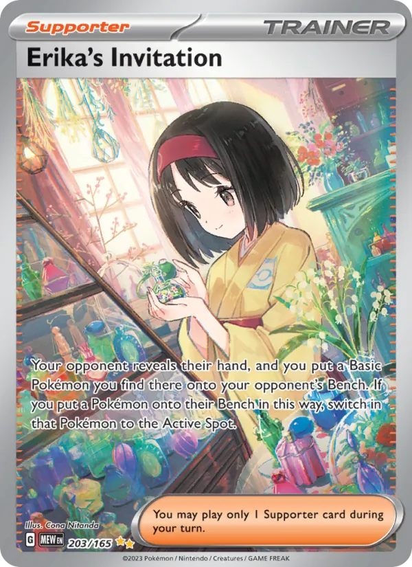 Erika's Invitation #203/165 Scarlet & Violet 151 Near Mint Pokemon Card