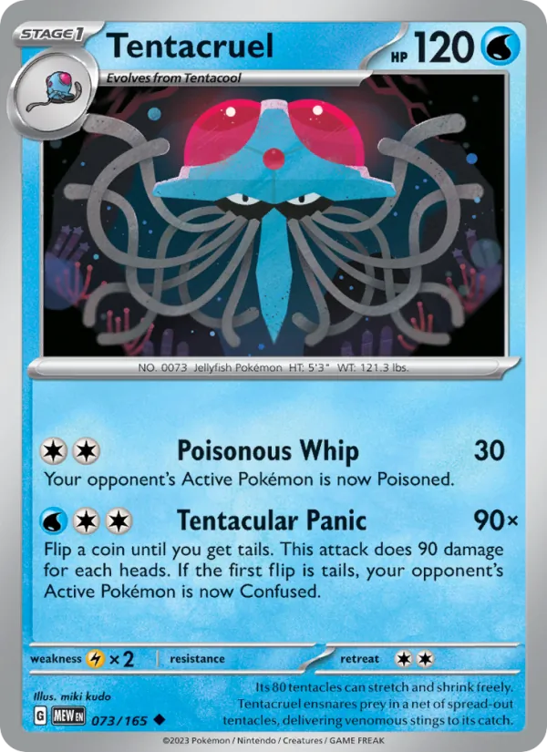 Tentacruel #73/165 Scarlet & Violet 151 Near Mint Pokemon Card