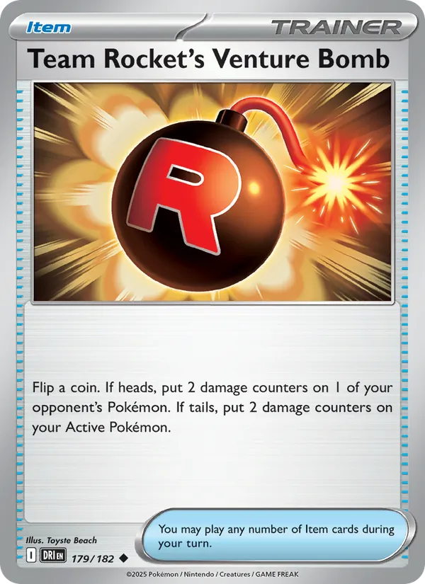Team Rocket's Venture Bomb - Destined Rivals - #179 - Near Mint - Pokemon Card