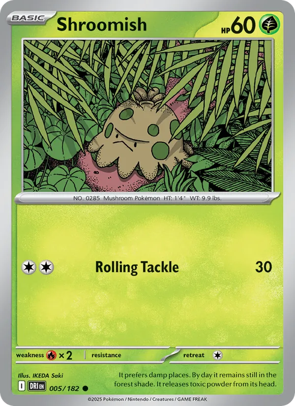 Shroomish - Destined Rivals - #005 - Near Mint - Pokemon Card