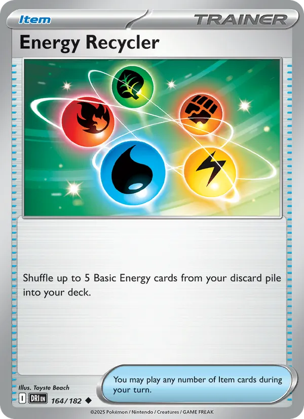 Energy Recycler - Destined Rivals - #164 - Near Mint - Pokemon Card