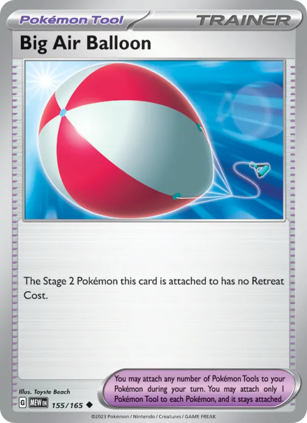 Big Air Balloon #155/165 Scarlet & Violet 151 Near Mint Pokemon Card