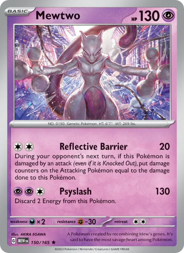 Mewtwo #150/165 Scarlet & Violet 151 Near Mint Pokemon Card