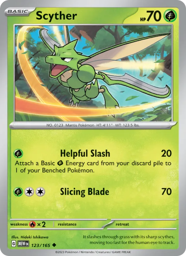 Scyther #123/165 Scarlet & Violet 151 Near Mint Pokemon Card
