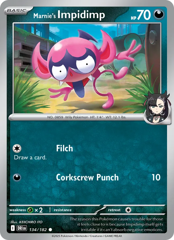 Marnie's Impidimp - Destined Rivals - #134 - Near Mint - Pokemon Card