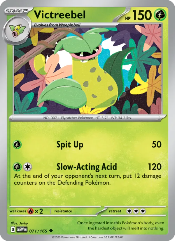Victreebel #71/165 Scarlet & Violet 151 Near Mint Pokemon Card
