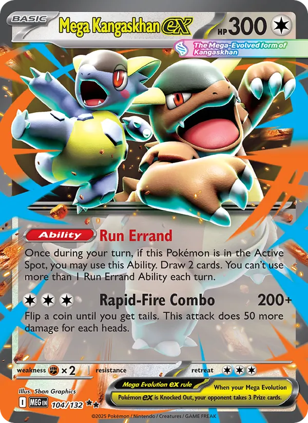 Mega Kangaskhan ex - Mega Evolution - #104 - Near Mint - Pokemon Card