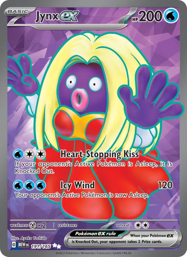 Jynx ex #191/165 Scarlet & Violet 151 Near Mint Pokemon Card