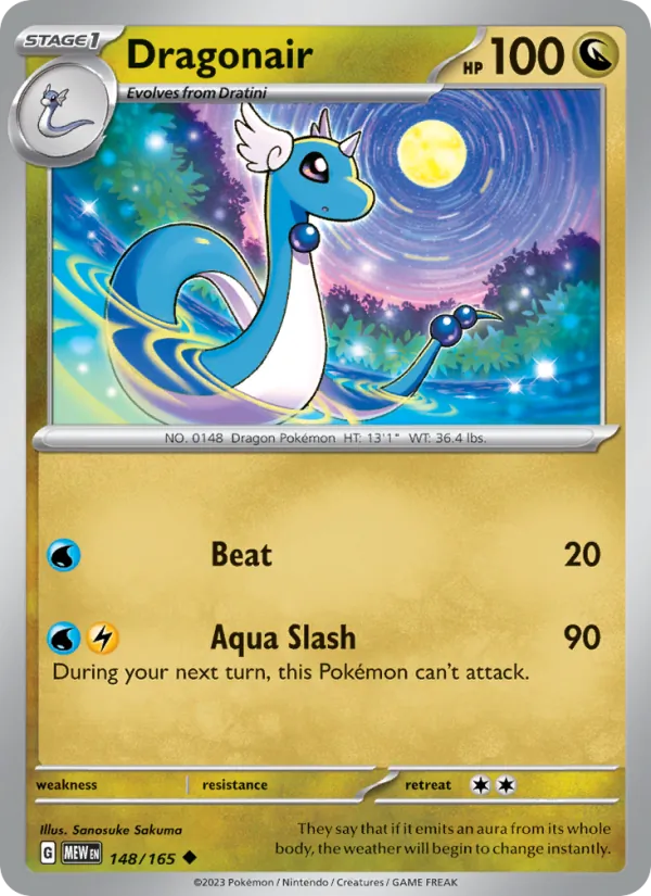 Dragonair #148/165 Scarlet & Violet 151 Near Mint Pokemon Card