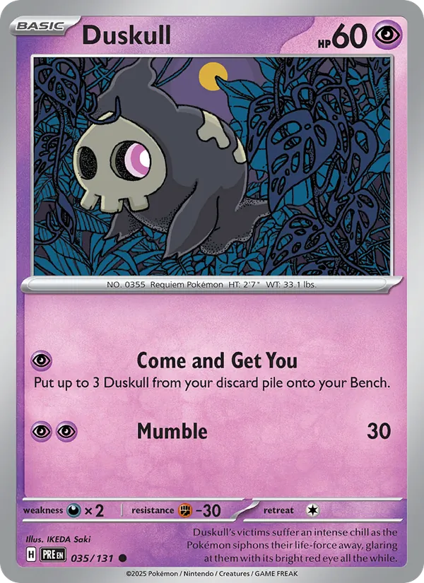 Duskull - Prismatic Evolutions - #35 - Near Mint - Pokemon Card