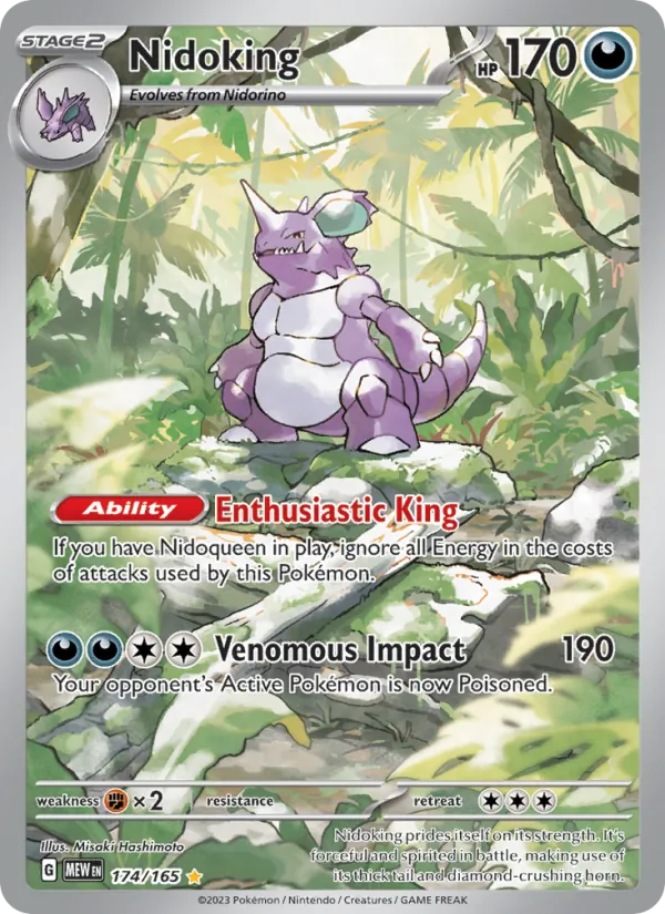 Nidoking #174/165 Scarlet & Violet 151 Near Mint Pokemon Card