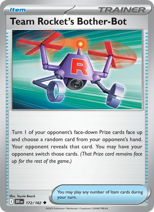 Team Rocket's Bother-Bot - Destined Rivals - #172 - Near Mint - Pokemon Card
