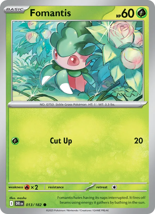 Fomantis - Destined Rivals - #013 - Near Mint - Pokemon Card