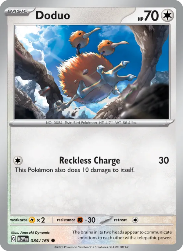 Doduo #84/165 Scarlet & Violet 151 Near Mint Pokemon Card