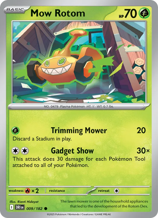 Mow Rotom - Destined Rivals - #009 - Near Mint - Pokemon Card