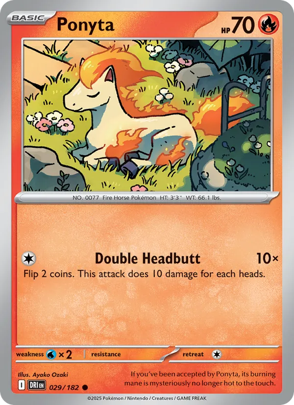 Ponyta - Destined Rivals - #029 - Near Mint - Pokemon Card